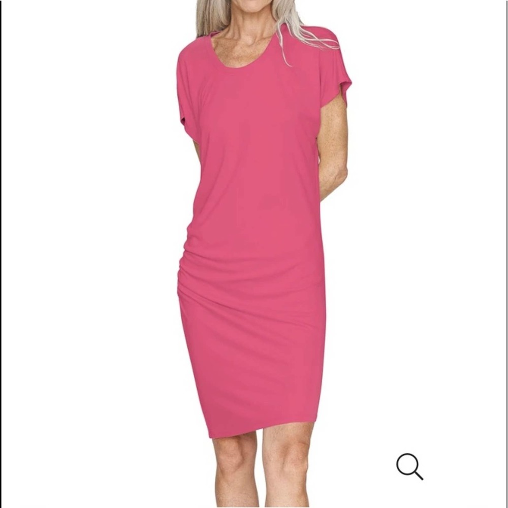 NWT B NEW YORK Ruched Side Dress in Cabaret
